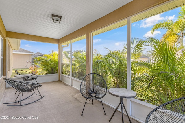 view of sunroom / solarium