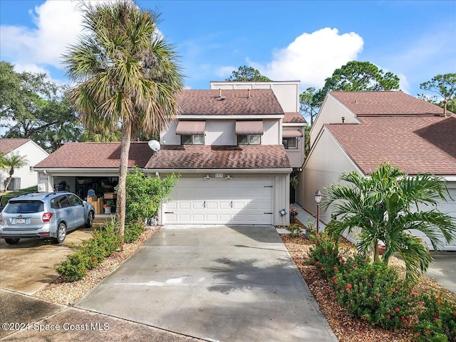 view of front of house featuring a garage