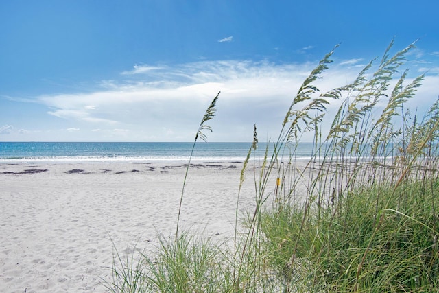 property view of water featuring a view of the beach