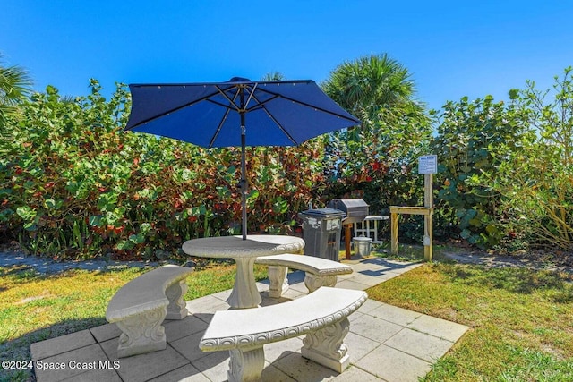 view of patio / terrace featuring grilling area