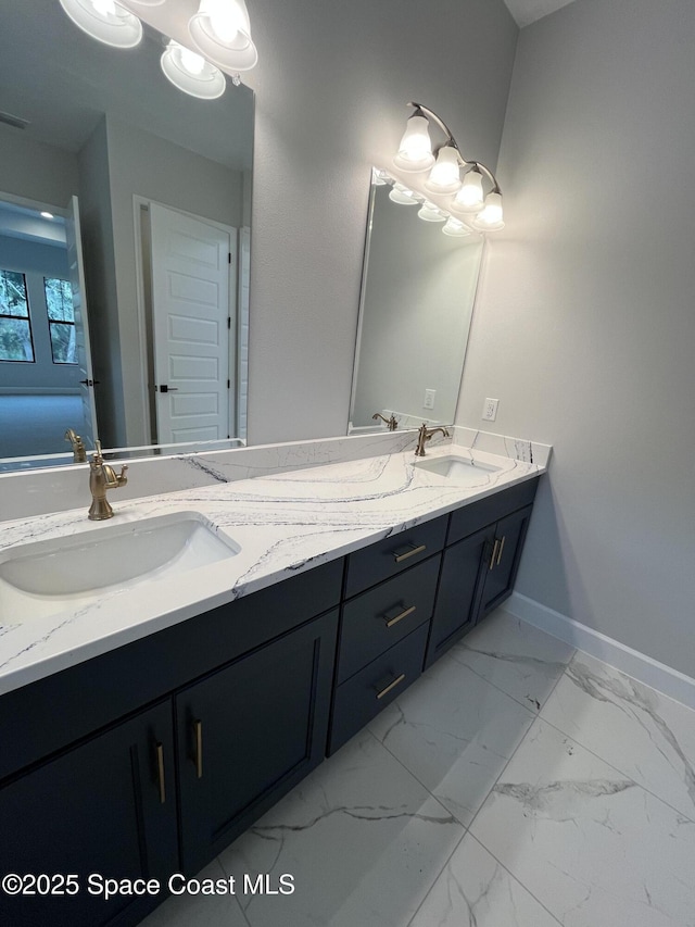 bathroom featuring vanity