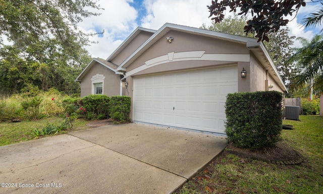 exterior space featuring a garage