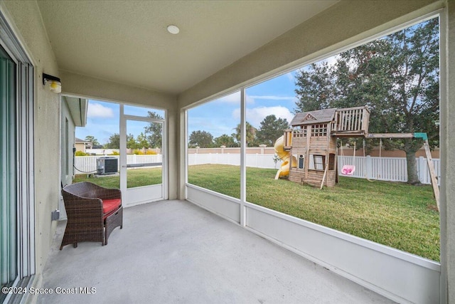 view of sunroom / solarium