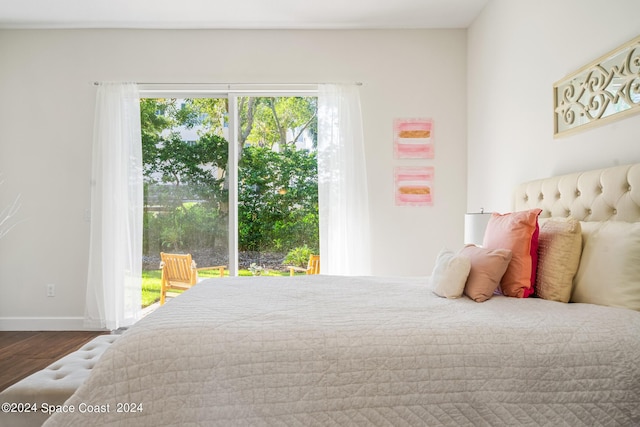 bedroom featuring hardwood / wood-style floors