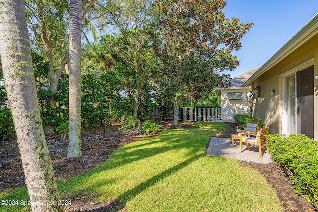 view of yard with a patio area