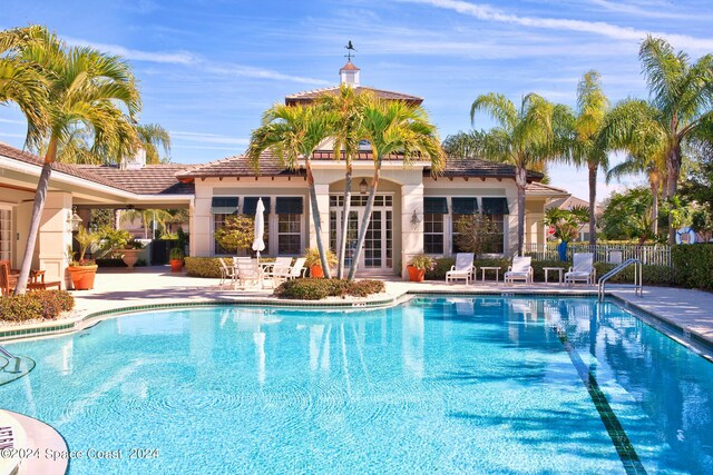 view of pool featuring a patio area