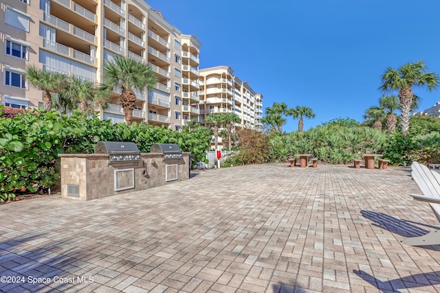 view of patio featuring area for grilling