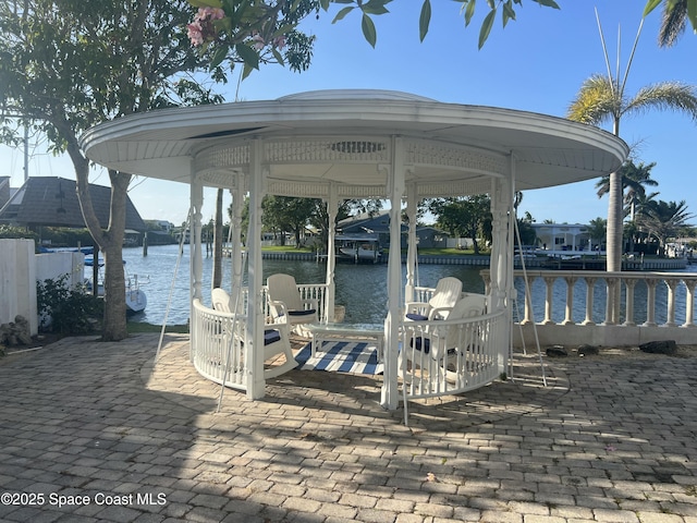 dock featuring a water view