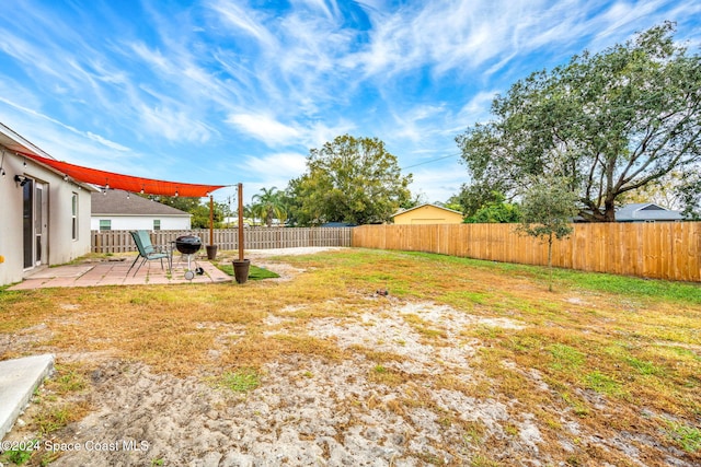 view of yard with a patio