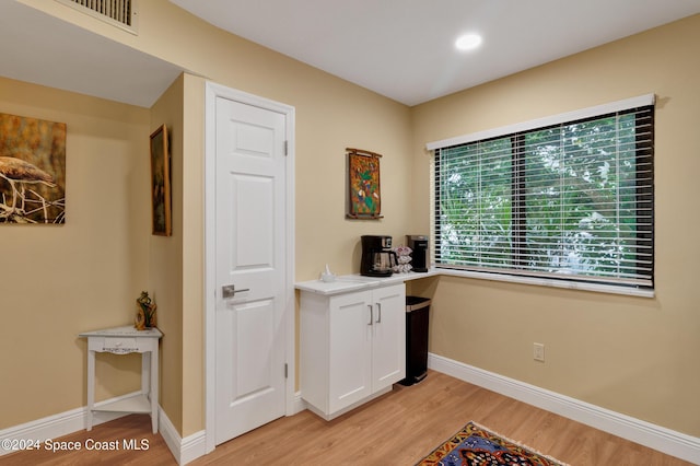 interior space featuring light hardwood / wood-style flooring