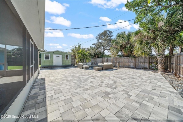 view of patio / terrace with an outdoor hangout area