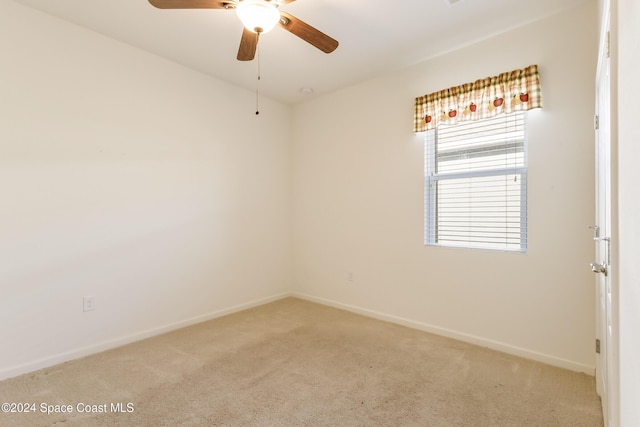 2342 Planter Ridge Ct, Palm Bay, FL 32909 - spare room with light carpet and ceiling fan