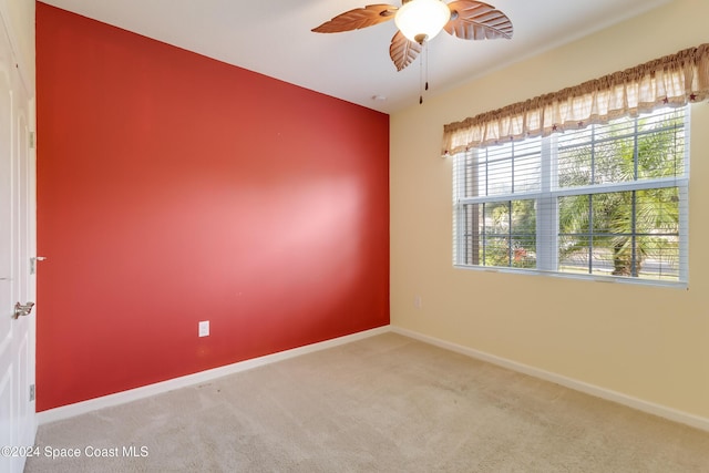 2342 Planter Ridge Ct, Palm Bay, FL 32909 - carpeted empty room with ceiling fan and baseboards