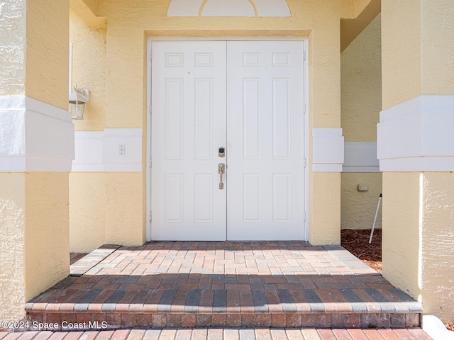 view of doorway to property