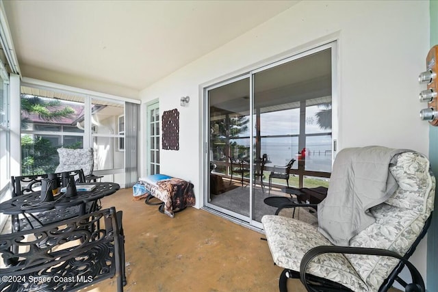 view of sunroom