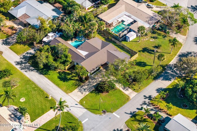 401 S Palm Ave, Indialantic, FL 32903 - aerial perspective of suburban area