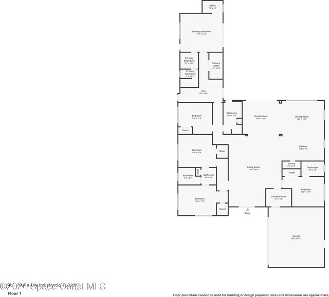 401 S Palm Ave, Indialantic, FL 32903 - view of floor plan / room layout
