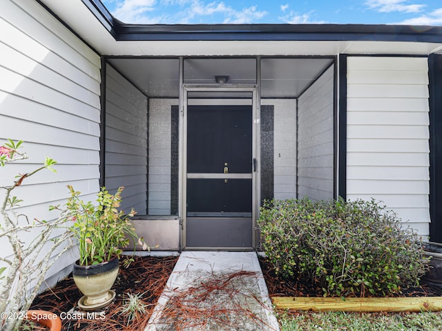 view of doorway to property