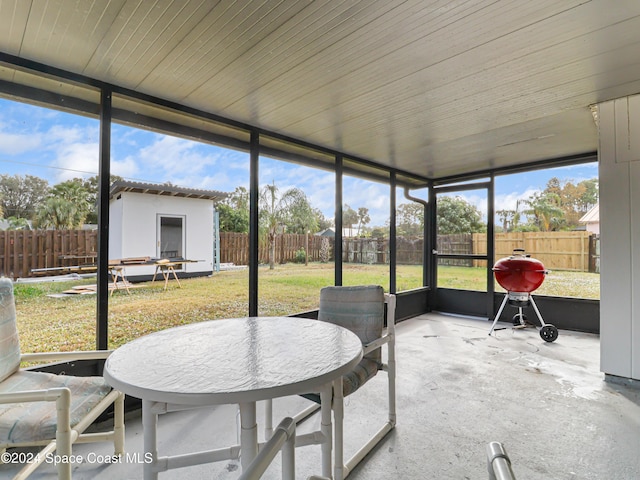 sunroom / solarium featuring a wealth of natural light