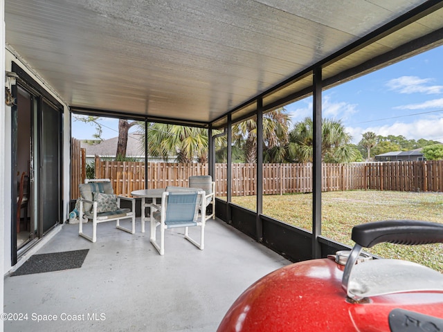 view of sunroom