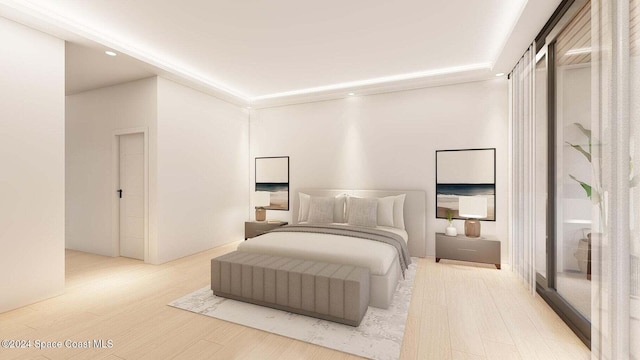 bedroom featuring hardwood / wood-style floors