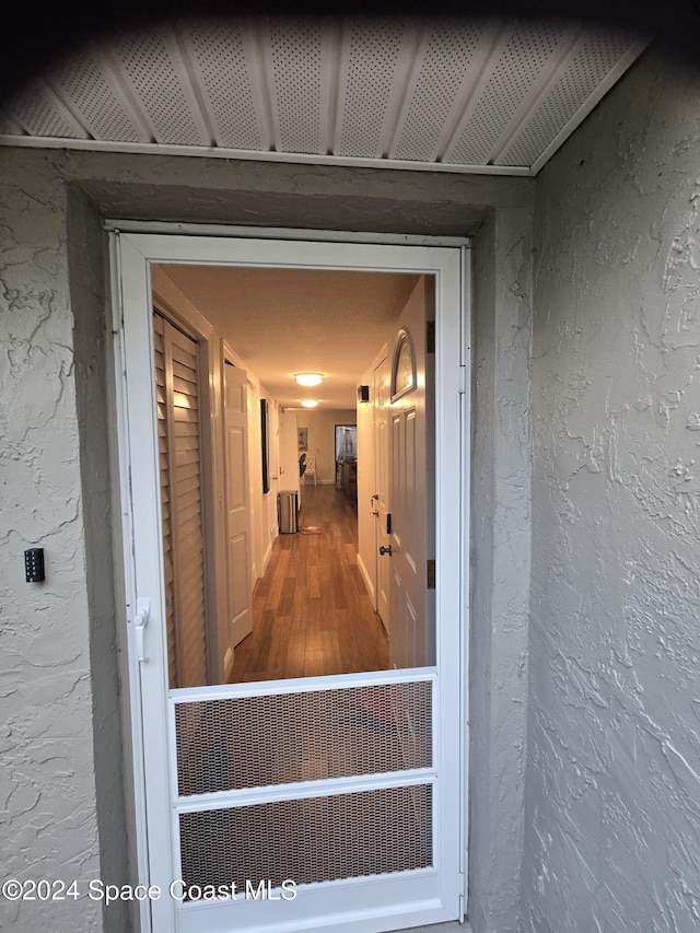 view of doorway to property