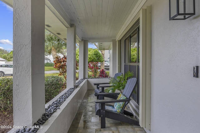 exterior space with a porch