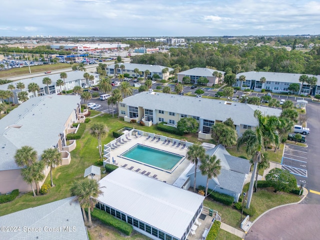 997 Sonesta Ave NE Unit 206, Palm Bay, FL 32905 - bird's eye view of a pool area