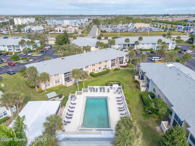 997 Sonesta Ave NE Unit 206, Palm Bay, FL 32905 - drone / aerial view of a pool