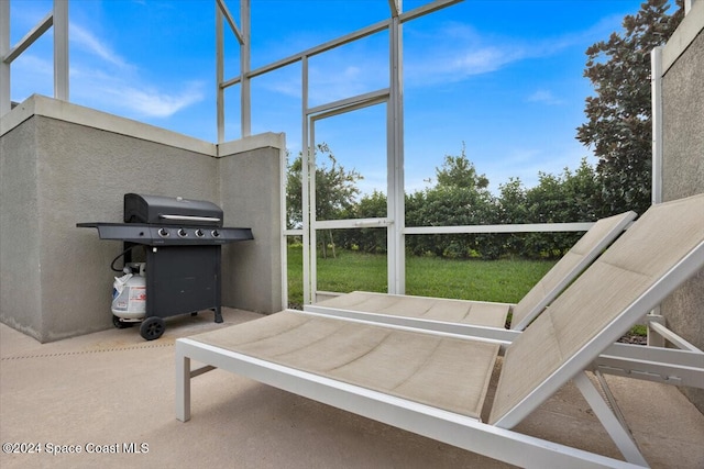 view of sunroom