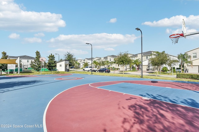 view of basketball court