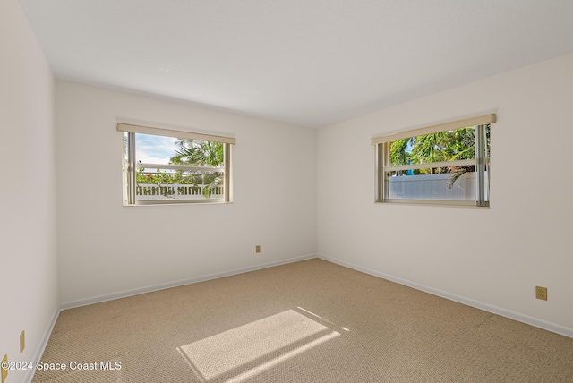 view of carpeted empty room