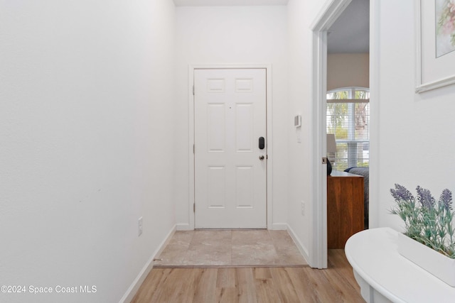 interior space featuring light hardwood / wood-style flooring