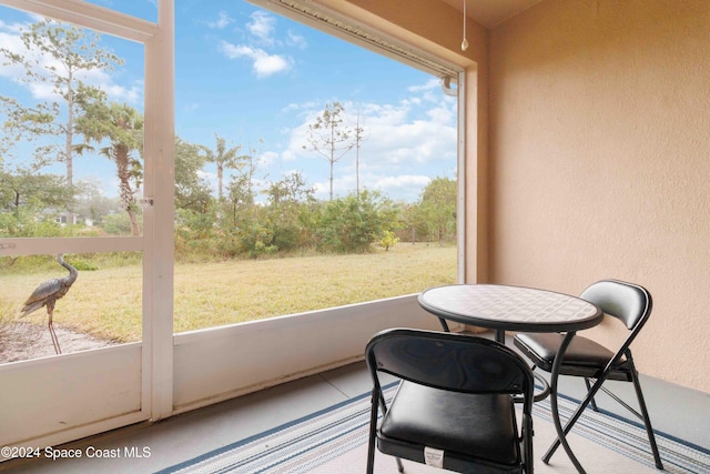 view of sunroom