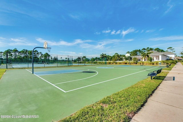 view of sport court with tennis court