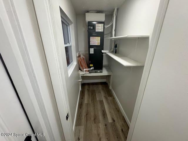 interior space with wood-type flooring