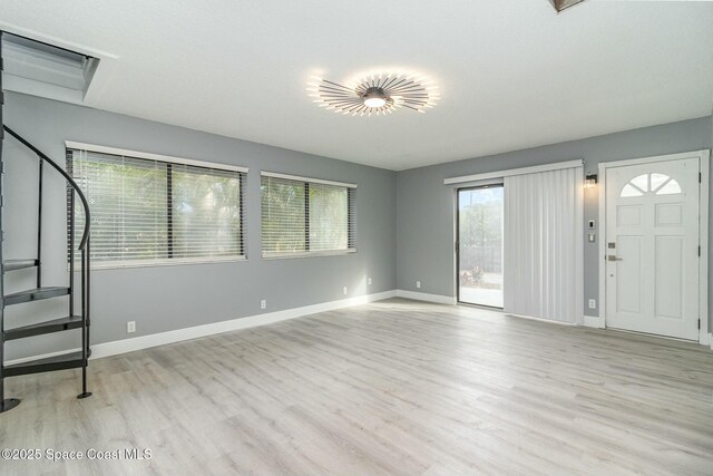 interior space with light wood-type flooring