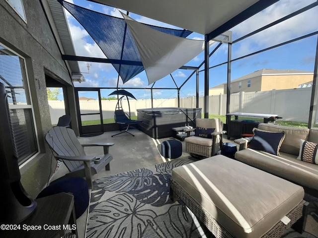 view of sunroom / solarium