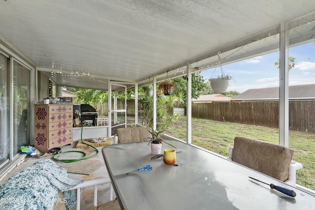 view of sunroom