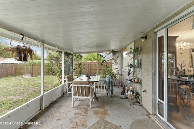 view of sunroom / solarium