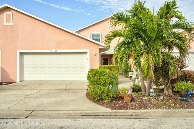 view of property with a garage