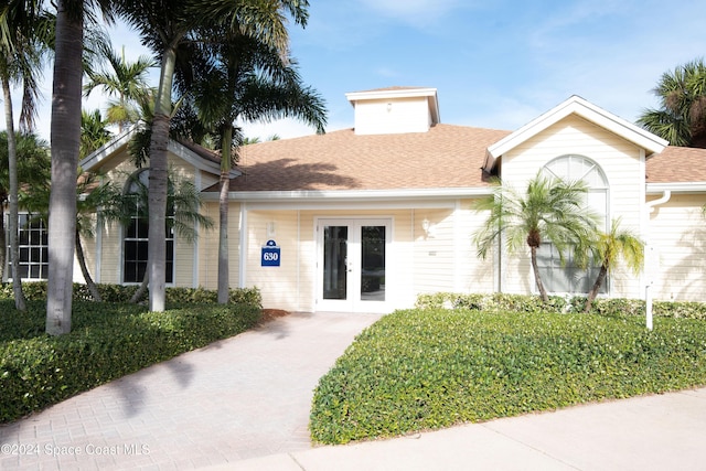 view of front of house featuring french doors