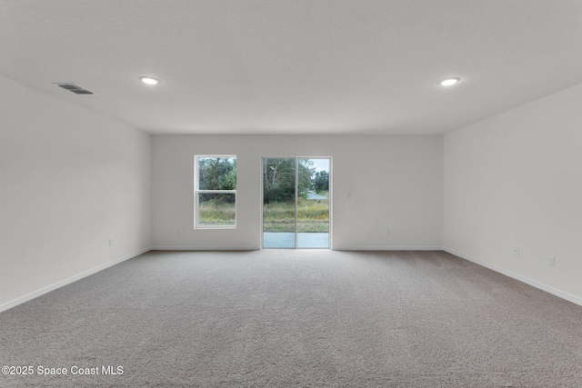 view of carpeted spare room