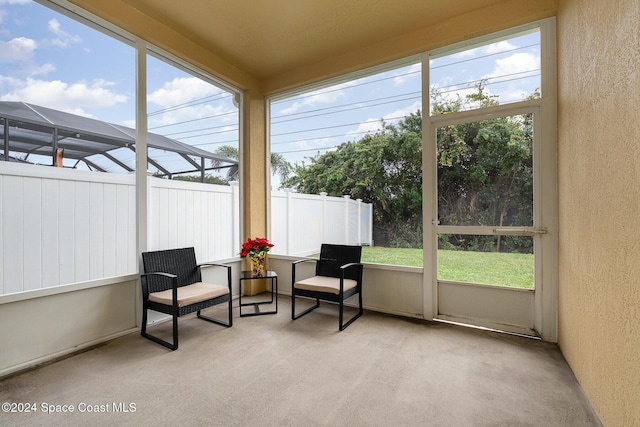 view of sunroom