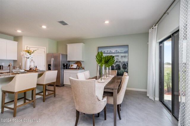 dining area with sink