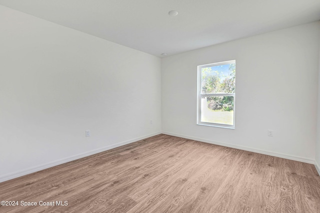 empty room featuring light wood-type flooring