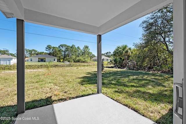 view of yard with a patio area