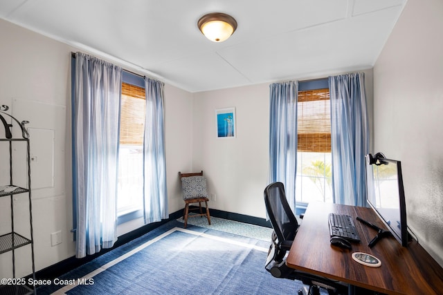 office space featuring a wealth of natural light