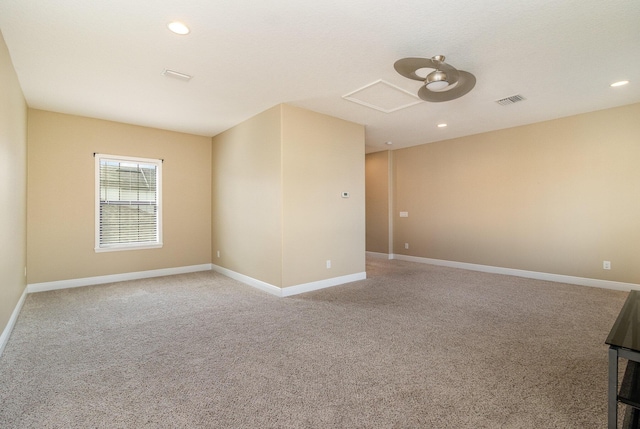 view of carpeted spare room