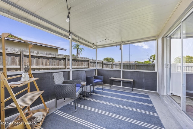 view of sunroom